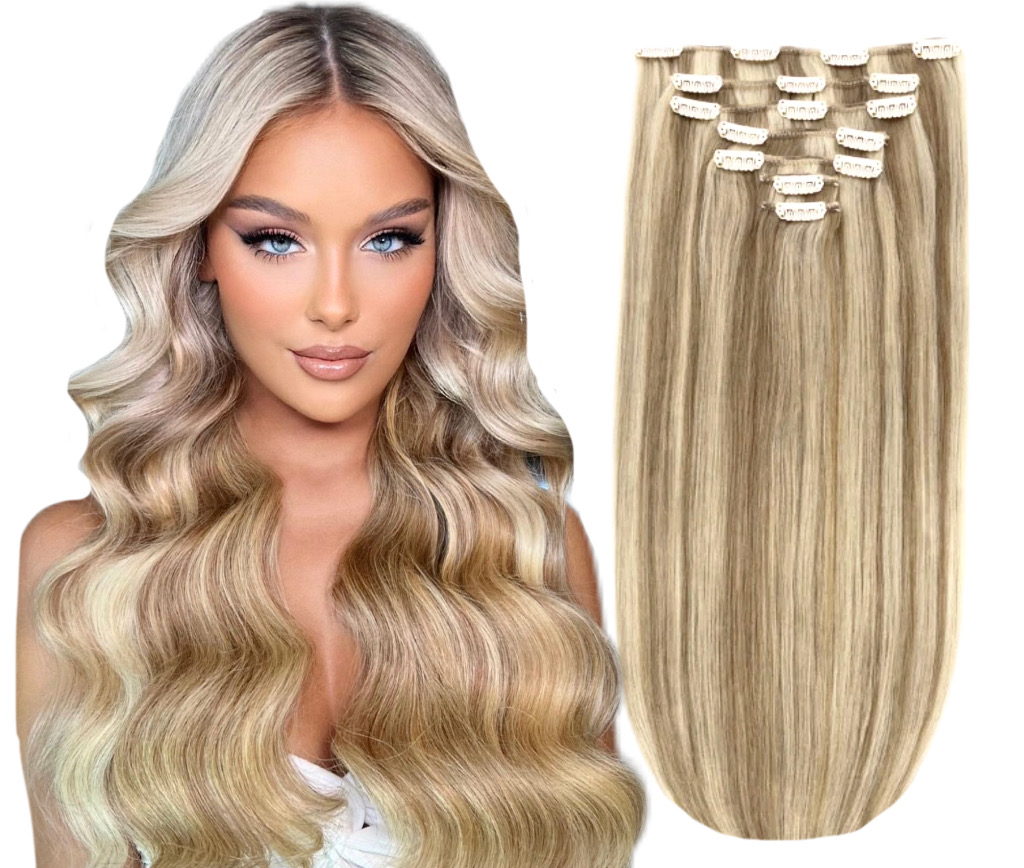 Mini Set Clip-On Balayage #7 #613 - Extensii de par București